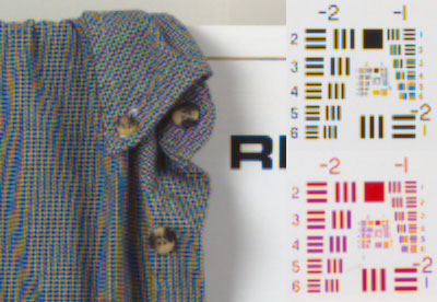 Aliasing and moiré before optical anti-aliasing filtering