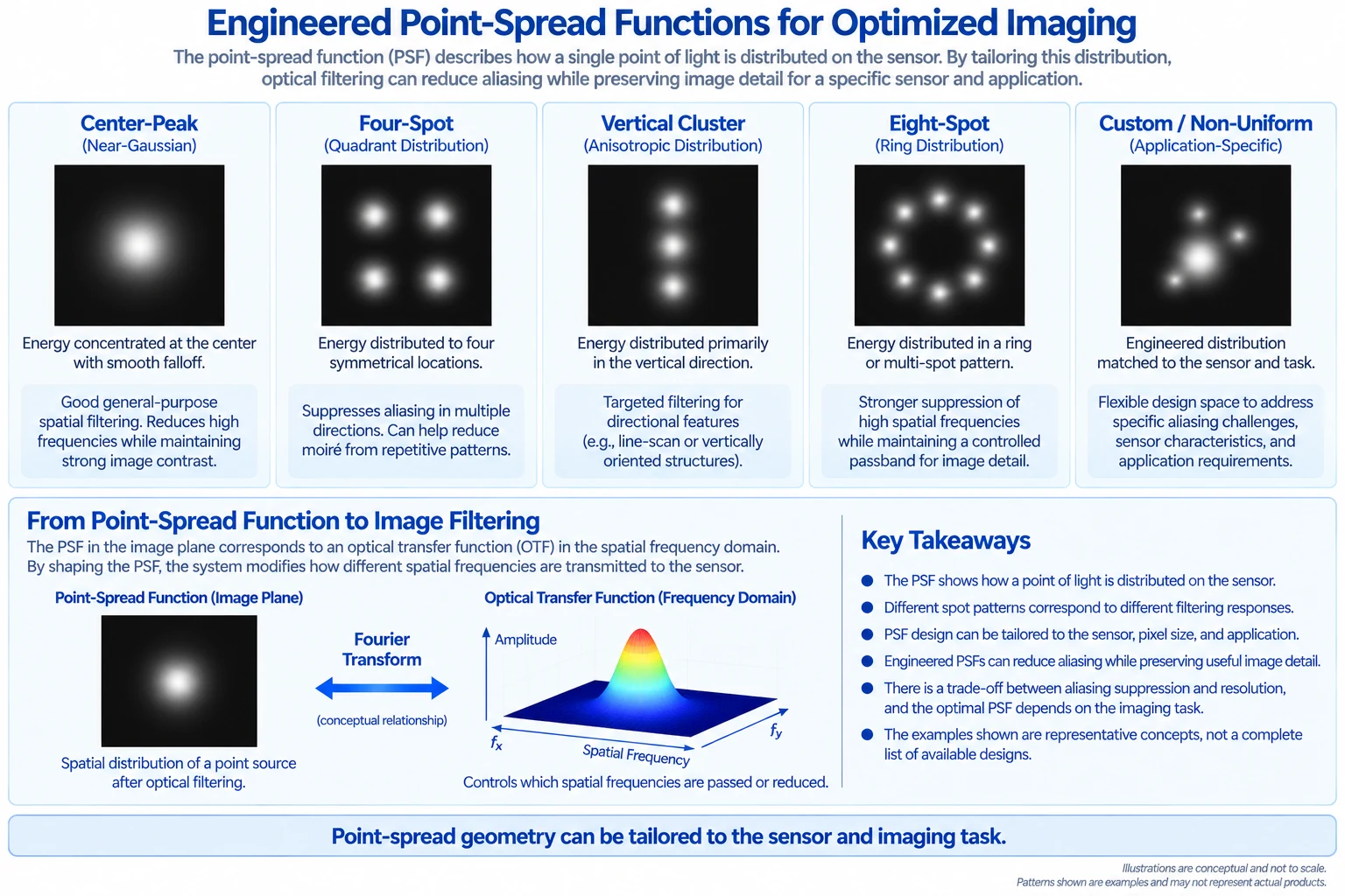 Examples of engineered optical point-spread functions